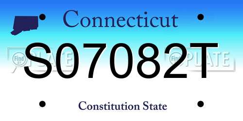 S07082T Connecticut License Plate