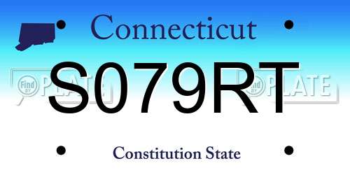 S079RT Connecticut License Plate