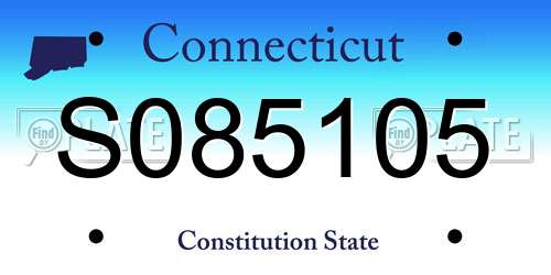 S085105 Connecticut License Plate