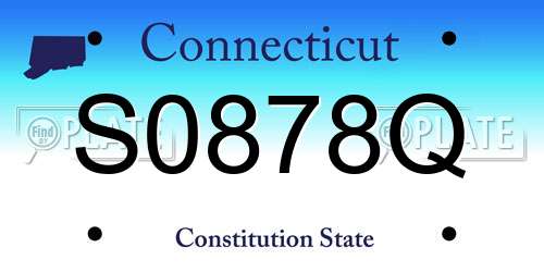 S0878Q Connecticut License Plate