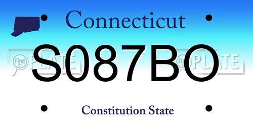S087BO Connecticut License Plate