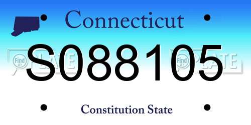 S088105 Connecticut License Plate