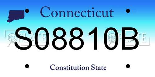 S08810B Connecticut License Plate