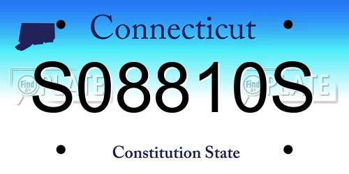 S08810S Connecticut License Plate