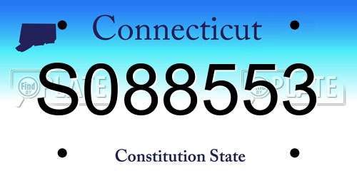 S088553 Connecticut License Plate
