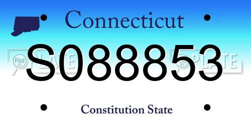 S088853 Connecticut License Plate