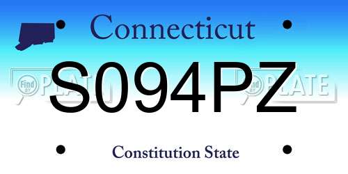 S094PZ Connecticut License Plate