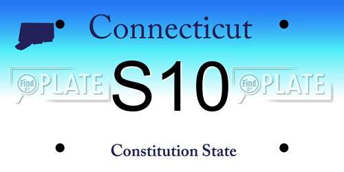 S10 Connecticut License Plate