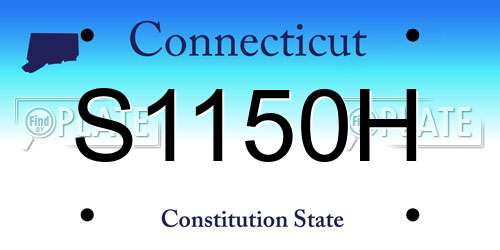 S1150H Connecticut License Plate