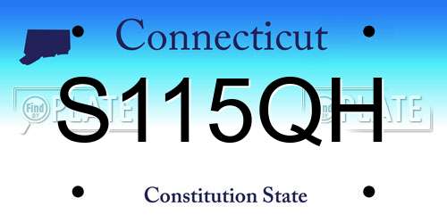 S115QH Connecticut License Plate