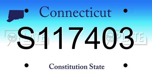 S117403 Connecticut License Plate