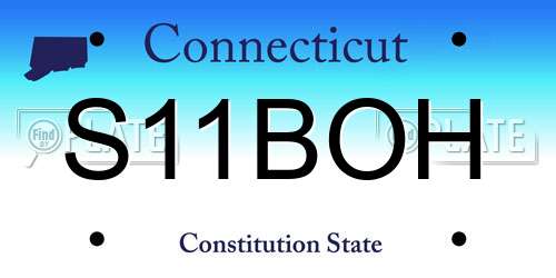 S11BOH Connecticut License Plate