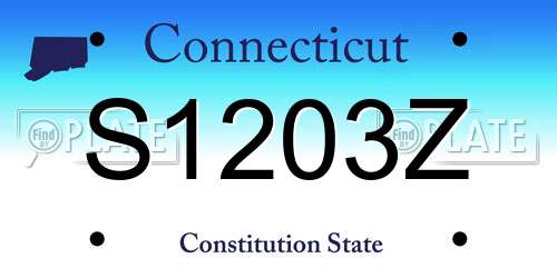 S1203Z Connecticut License Plate