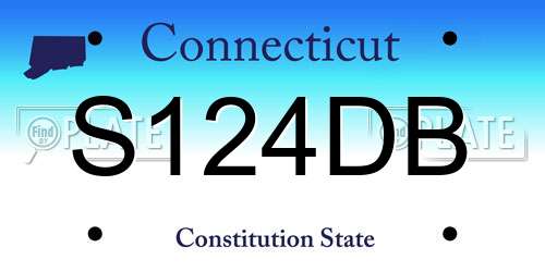 S124DB Connecticut License Plate