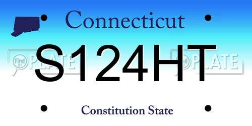 S124HT Connecticut License Plate