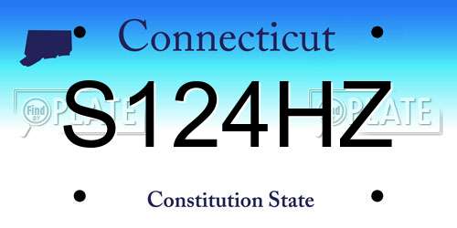 S124HZ Connecticut License Plate
