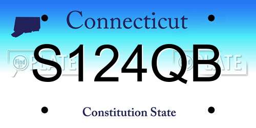 S124QB Connecticut License Plate