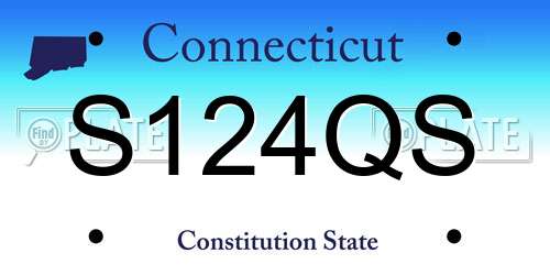 S124QS Connecticut License Plate