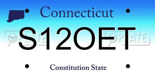 S12OET Connecticut License Plate