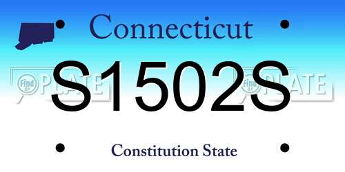 S1502S Connecticut License Plate