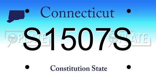 S1507S Connecticut License Plate