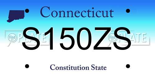 S150ZS Connecticut License Plate