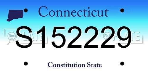 S152229 Connecticut License Plate