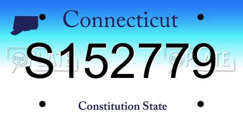 S152779 Connecticut License Plate