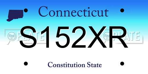 S152XR Connecticut License Plate