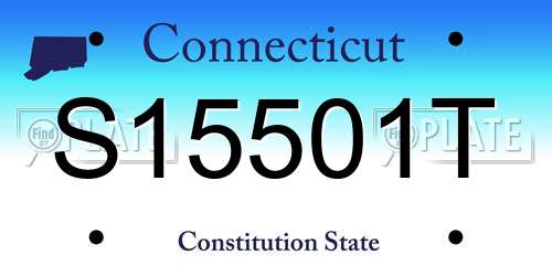 S15501T Connecticut License Plate