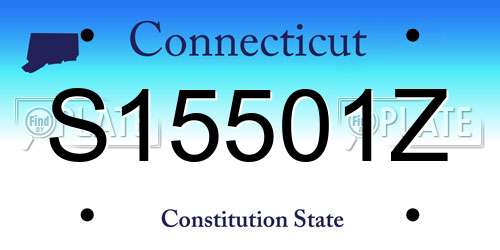 S15501Z Connecticut License Plate
