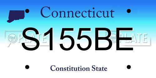 S155BE Connecticut License Plate