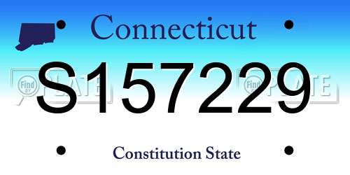 S157229 Connecticut License Plate