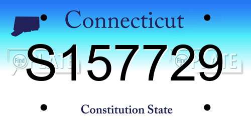 S157729 Connecticut License Plate