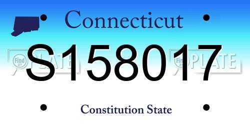 S158017 Connecticut License Plate