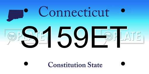 S159ET Connecticut License Plate