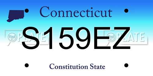 S159EZ Connecticut License Plate