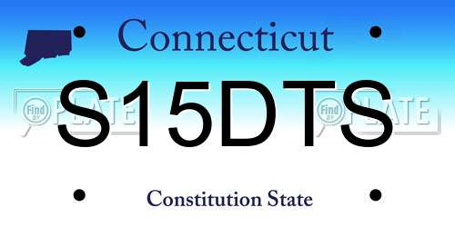 S15DTS Connecticut License Plate