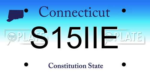 S15IIE Connecticut License Plate
