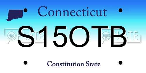 S15OTB Connecticut License Plate