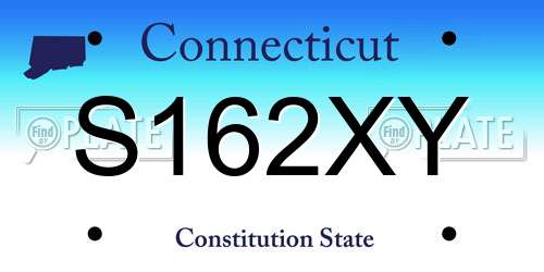 S162XY Connecticut License Plate