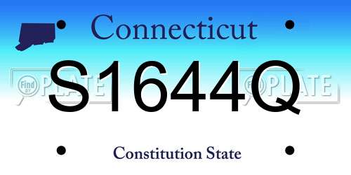 S1644Q Connecticut License Plate