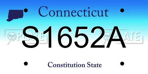 S1652A Connecticut License Plate