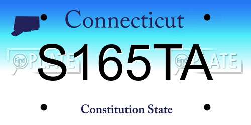 S165TA Connecticut License Plate