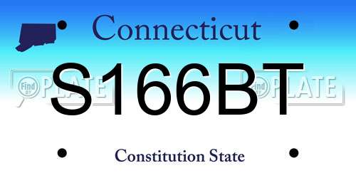 S166BT Connecticut License Plate
