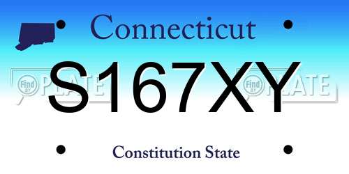 S167XY Connecticut License Plate