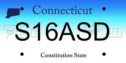 S16ASD Connecticut License Plate