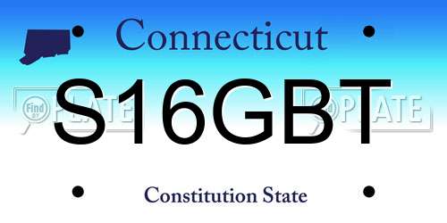 S16GBT Connecticut License Plate