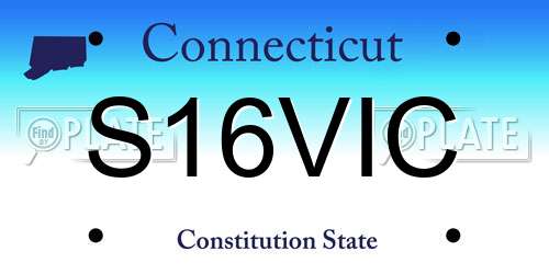 S16VIC Connecticut License Plate