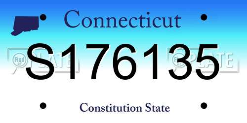 S176135 Connecticut License Plate